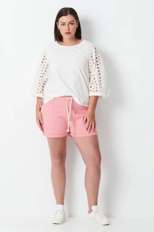 Hazy Relaxed Shorts - Washed Pink