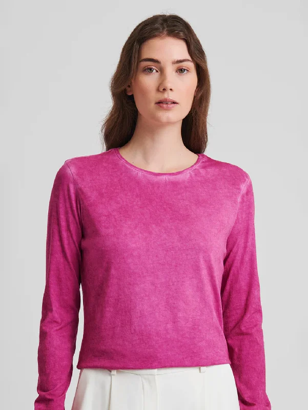 Long Sleeve Pima Sublime Crew Tee - Mulberry