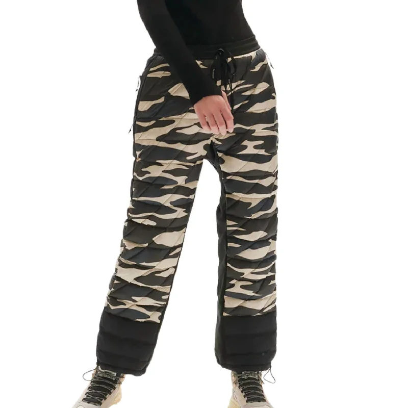 Hybrid Down Sweatpants In Zebra