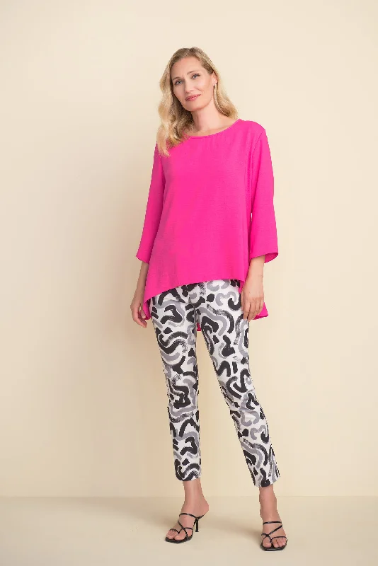 Joseph Ribkoff Pull-On Geometric Pattern Pants